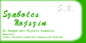 szabolcs mojszin business card